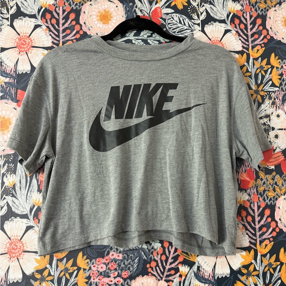 Nike Heather Gray Crop Tee